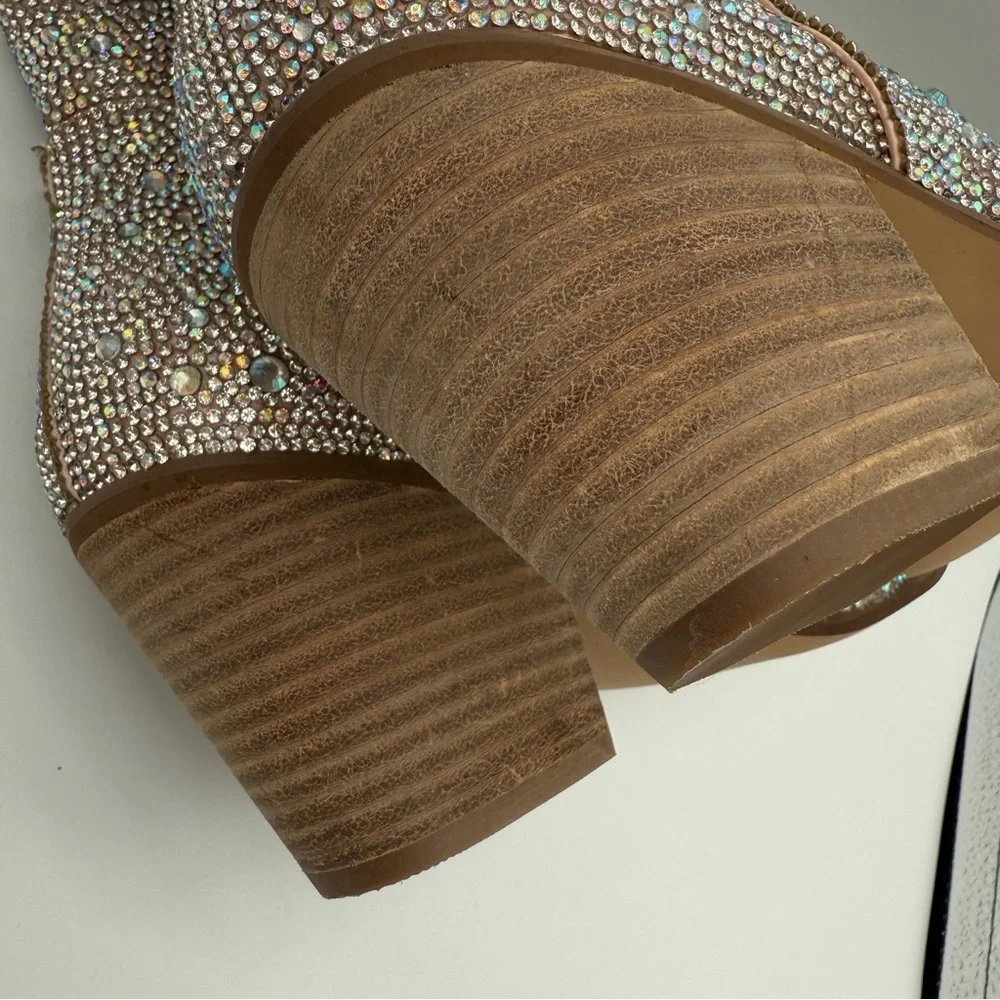 Matisse Harlow Sparkly Rhinestone Western Ankle Crystal Cowgirl Booties Size 7.5 - Picture 8 of 16